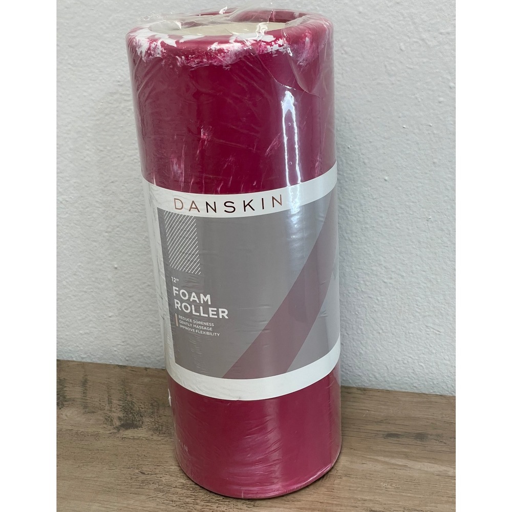 Danskin Foam Roller 12‎ Inch Pink Marble Swirl Muscle Recovery Yoga Fitness NEW